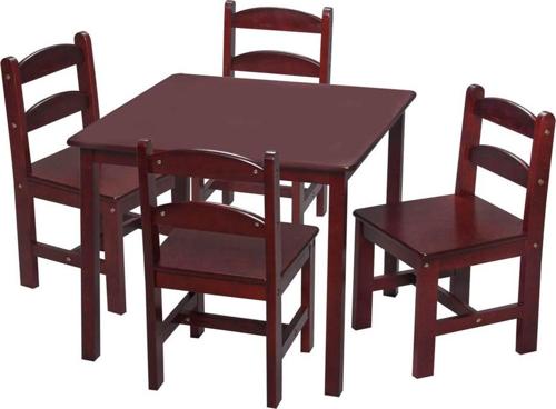 Gift Mark Square Table and Chair Set - 5 Piece