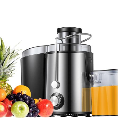 Stainless Steel Juicer Machine with 2 Speed, Centrifugal Juicer Easy to Clean and Use for Fruits and Vegetables with Anti-drip and Brush