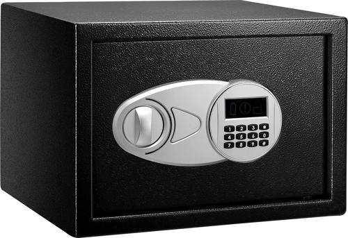 Steel Security Safe and Lock Box with Electronic Keypad - Secure Cash, Jewelry, ID Documents - 0.5 Cubic Feet, 13.8 x 9.8 x 9.8 Inches