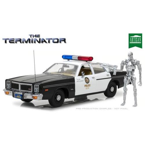 GreenLight Collectibles 1977 Dodge Monaco Metropolitan Police Car Vehicle Playset (2 Pieces)