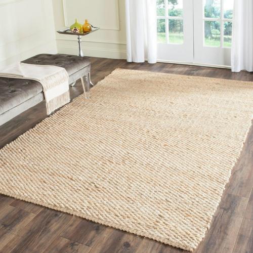SAFAVIEH Natural Fiber Bryon Braided Jute Area Rug, Natural, 6'*9'