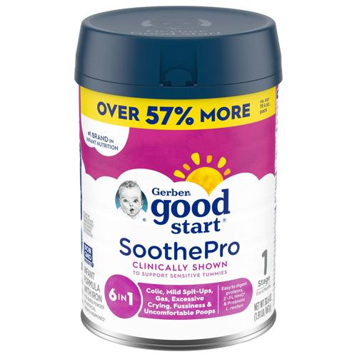 Gerber Good Start, Baby Formula Powder, SoothePro, Stage 1, 30.6 Ounce (Pack of 4)