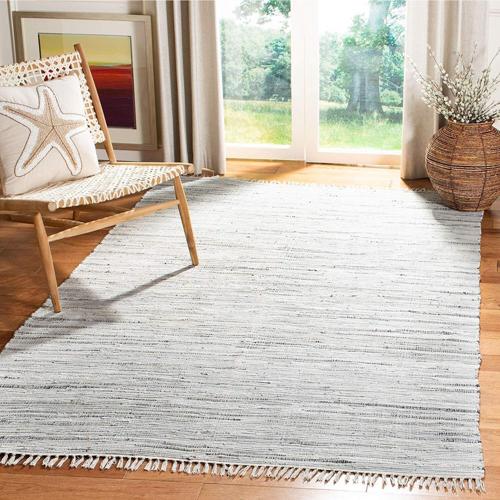 Safavieh RAR121A Rag Rug Collection-Color:Grey/Multi,Design:Country and Floral,Shape:Large Rectangle,Size:12'L*9'W