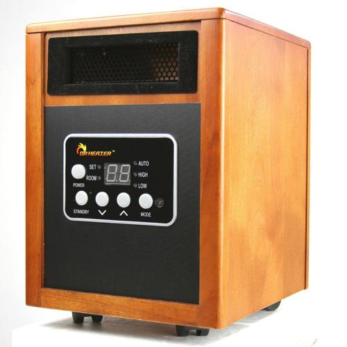 Dr. Infrared Heater DR-968 Electric Portable Infrared Space Heater, 1500-Watt, Cherry