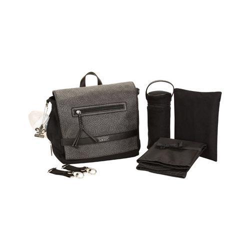 Kalencom Tokyo Rosebud Print Diaper Bag in Black