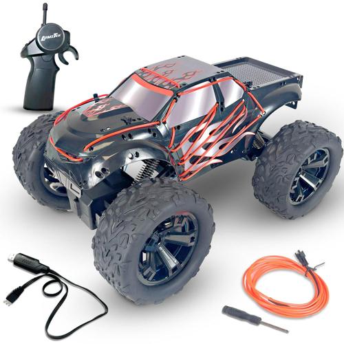LumiTEKa c R/C - Neon Giant Truck - Customizable LED Piping- 2.4 GHz 1:10 Scale Remote Control Car - Ages 8+