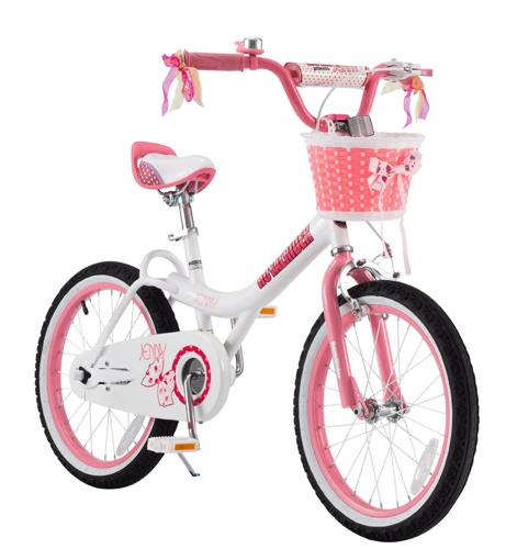 RoyalBaby Jenny Princess 18 inch Girl's Bicycle, White and Pink