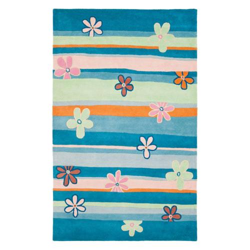 SAFAVIEH Kids Clement Star Floral Area Rug, Blue/Multi, 5'*8'