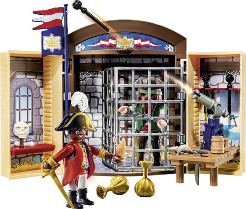 PLAYMOBIL Pirate Adventure Play Box Action Figure Set, 53 Pieces