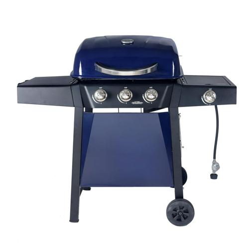 RevoAce 3-Burner Propane Gas Grill with Side Burner, Blue Sapphire, GBC1729WBS