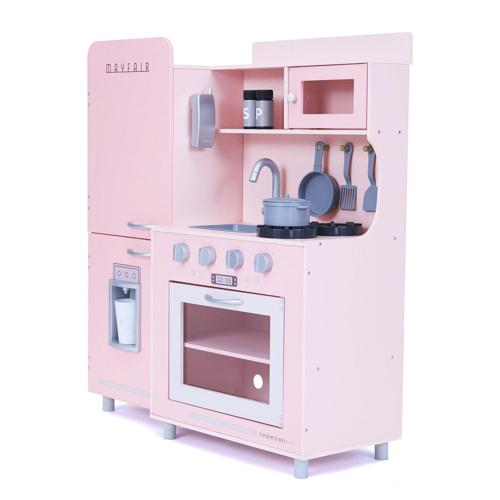 Teamson Kids Little Chef Mayfair Retro Play Kitchen w/ Accessories, Pink