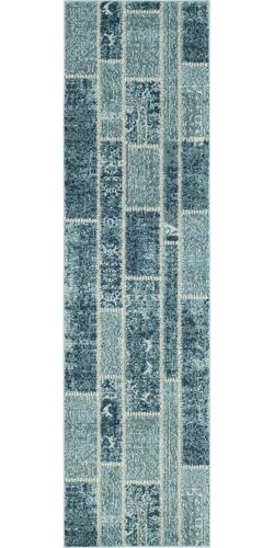 SAFAVIEH Monaco Gerard Geometric Runner Rug, Blue/Multi, 2'2*8'