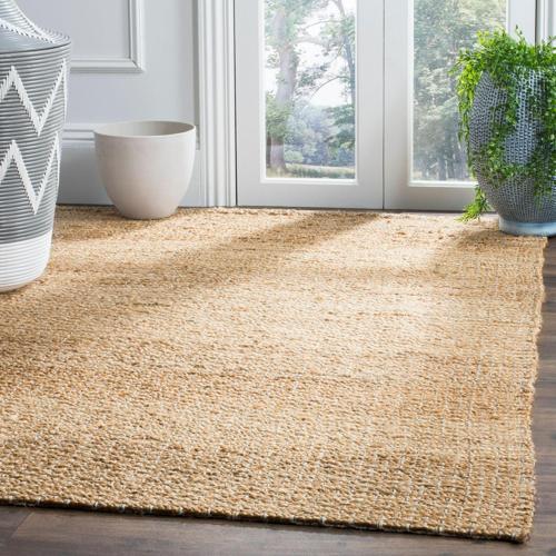 SAFAVIEH Natural Fiber Garrett Braided Jute Area Rug, Natural, 9'*12'