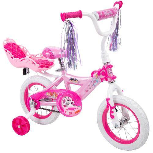Disney Princess Girls' 12 Bike with Doll Carrier by Huffy
