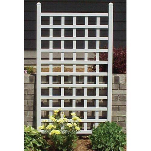 DuraTrel Country Garden 35*66 White Vinyl Wall Trellis