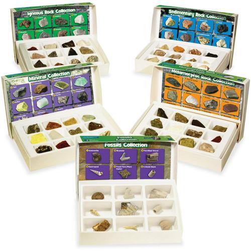 Geo SafariA Complete Rock, Mineral, and Fossil Collections, Set of 57