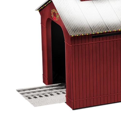 Lionel O Gauge Plug Expand Play Lighted Christmas Half-Covered Bridge Electric Train Operating Accessory