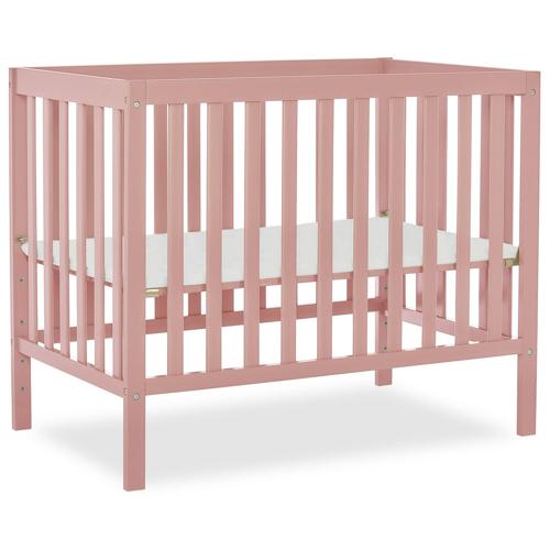 Dream On Me Edgewood 4 in 1 Convertible Mini Crib in Pink
