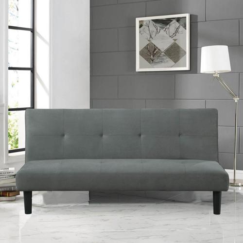Serta Easton Modern Futon, Gray Fabric