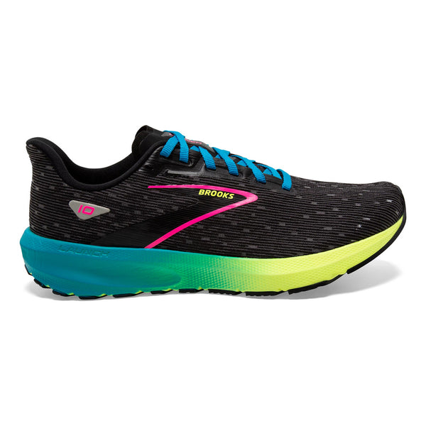 Women's Brooks Launch 10, Black/Nightlife/Blue, 7 B Medium