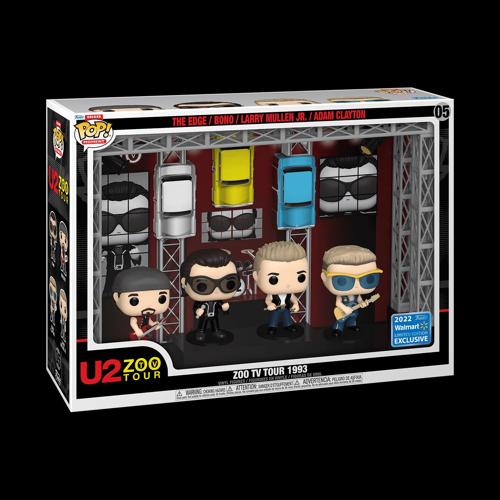 Funko Pop! Moment Deluxe: U2a s Zoo TV Tour (1993) Vinyl Figures (2022 Limited Edition Walmart Exclusive)