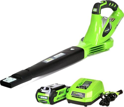 Discontinued - Greenworks 24V 135 CFM Cordless Leaf Blower with 2.0 Ah Battery and Charger, 24352