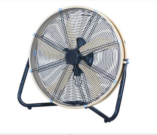 Kool-Flo 20-inch High Velocity Drum Fan with Wall Mount, Black/Sandstorm,