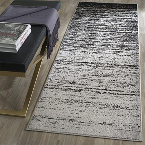 Safavieh ADR113 Collection Adirondack Polypropylene Area Rug-Finish:Silver/Black,Shape:Runner,Size:10'L*2' 6"W