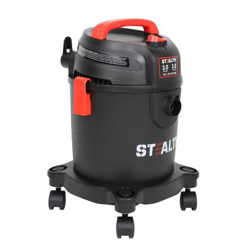 STEALTH 3 Gallon 3 Peak Horsepower Wet Dry Vacuum (AT18202P-3B) with Swiveling Casters