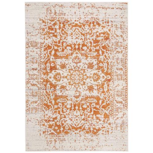 SAFAVIEH Madison Collection MAD603P Orange / Ivory Rug