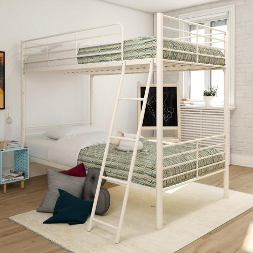 Mainstays Twin Over Twin Convertible Bunk Bed, White