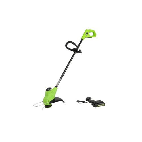 Greenworks 24V 10-inch Cordless String Trimmer with TORQDRIVEa c, 2Ah USB Battery and Charger included, 2117802AZ