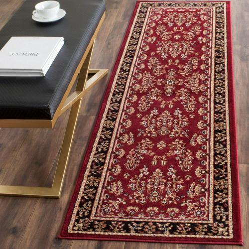 SAFAVIEH Lyndhurst Isadora Traditional Runner Rug, Red/Black, 2'3*8'