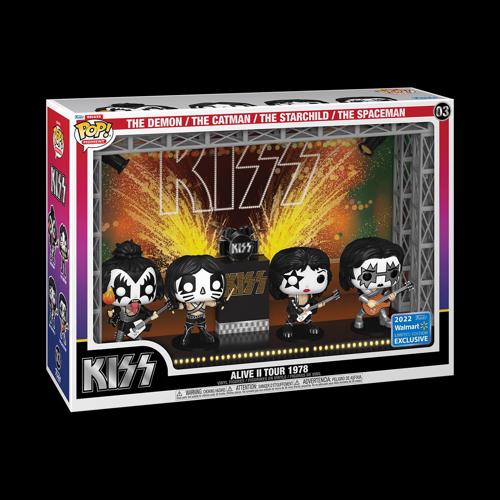 Funko Pop! Moment Deluxe: Kissa Alive II Tour in 1978 Vinyl Figures (2022 Limited Edition Walmart Exclusive)
