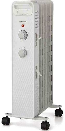 Mainstays 1500W Mechanical Oil Filled Electric Radiant Space Heater, WSH07O2AWW, White