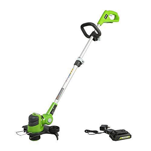 Greenworks 24V 12-inch Cordless String Trimmer with 2Ah USB Battery and Charger, 2117902AZ