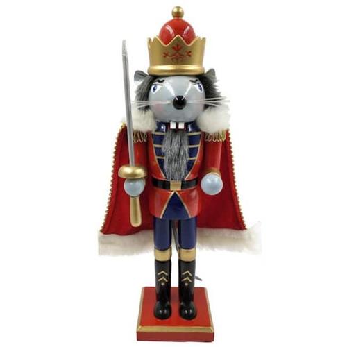 Santas Workshop 70153 14 in. Mouse King Nutcracker, Red