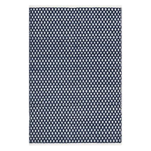 SAFAVIEH Boston Angelica Geometric Cotton Area Rug, Navy, 2'6*4'