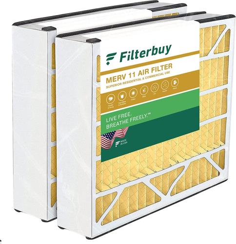 Filterbuy 20x25x5 MERV 11 Pleated HVAC AC Furnace Air Filters for Trion Air Bear, Air Kontrol, Generalaire, Payne, Skuttle, and Ultravation (2-Pack)