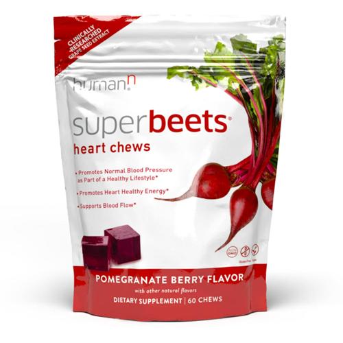 HumanN SuperBeets Heart Chews Daily Blood Pressure Support for Circulation - 60 Count