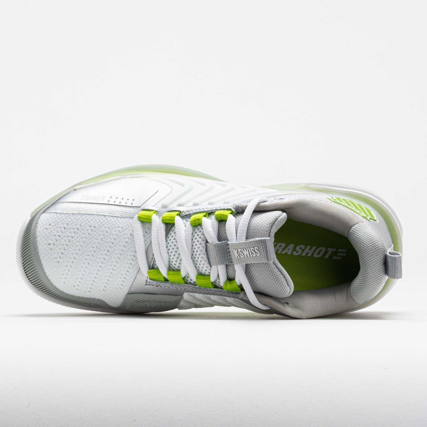 K-Swiss Ultrashot 3 Clay Women's  White/Gray Violet/Lime Green