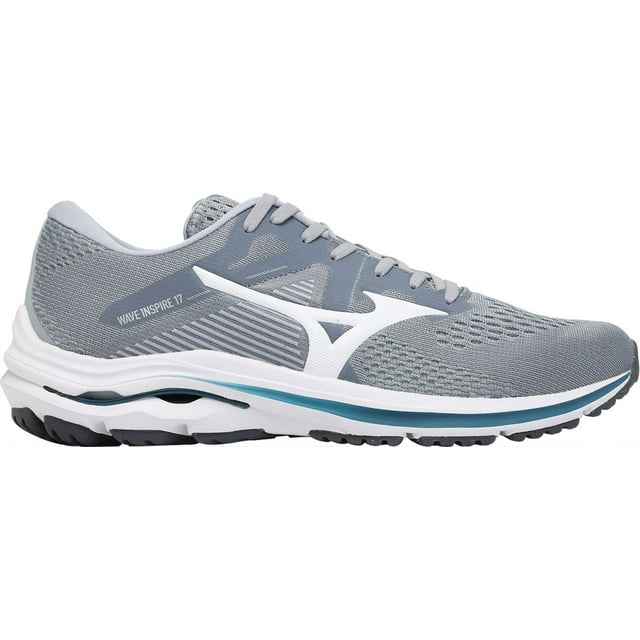 Men's Mizuno Wave Inspire 17, Sleet/White, 9.5 D Medium
