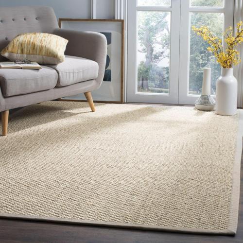 SAFAVIEH Natural Fiber Charlene Braided Jute Area Rug, Marble, 8'*11'