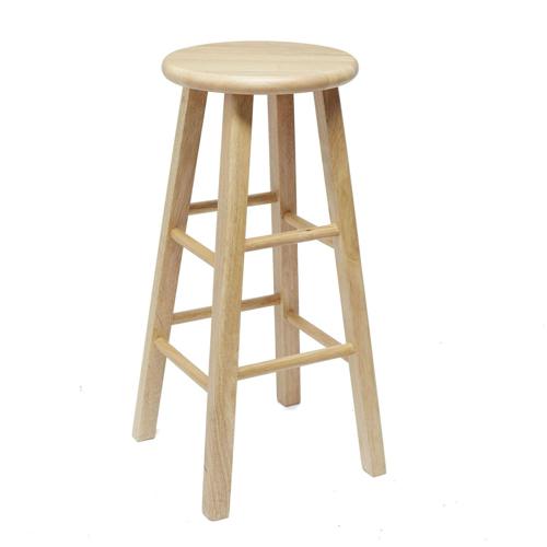 Mainstays Fully Assembled 29 Natural Wood Bar Stool