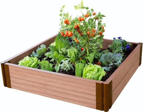 Frame It All Tool-Free Classic Sienna Raised Garden Bed 4'*4'*11 - 2 profile