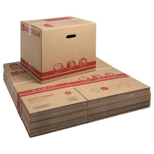 Pen+Gear Medium Recycled Moving and Storage Boxes, 19 L x 14 W x 17 H, Kraft, 25 Count