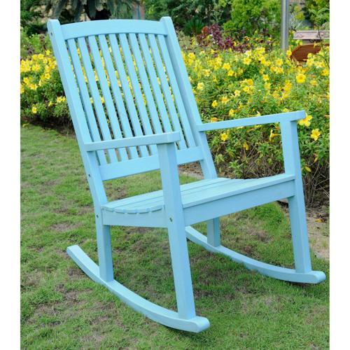 International Caravan Chelsea Acacia Large Painted Porch Rocker