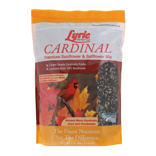 Lyric Cardinal Wild Bird Seed, Sunflower and Safflower Premium Bird Food Mix, 3.75 lb. Bag
