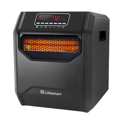 LifeSmart HT1013 1,500 Watt 6 Element Infrared Large Room Space Heater