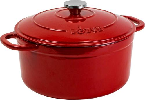 Lodge 4 Quart Enameled Cast Iron Dutch Oven, Red